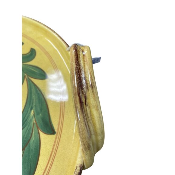 Carciofi William Sonoma Italian Handcrafted Ceramic Floral Mustard Serve Tray SK - Picture 4 of 14